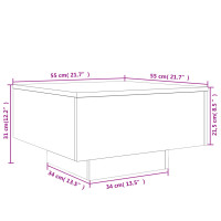 Produktbild för Soffbord sonoma-ek 55x55x31 cm konstruerat trä