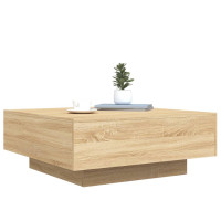 Produktbild för Soffbord sonoma-ek 80x80x31 cm konstruerat trä