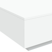 Produktbild för Soffbord med LED vit 80x80x31 cm