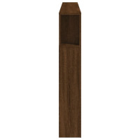 Produktbild för Sänggavel LED brun ek 200x18,5x103,5 cm konstruerat trä