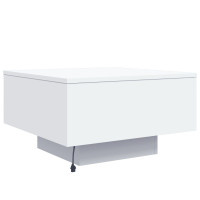 Produktbild för Soffbord med LED vit 55x55x31 cm