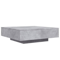 Produktbild för Soffbord med LED betonggrå 100x100x31 cm