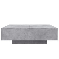 Produktbild för Soffbord med LED betonggrå 100x100x31 cm