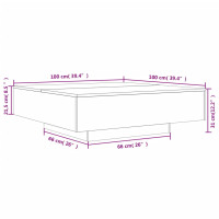 Produktbild för Soffbord betonggrå 100x100x31 cm konstruerat trä