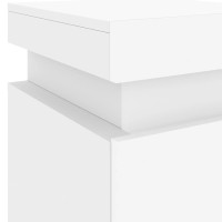 Produktbild för Sängbord med LED 2 st vit 35x39x55 cm