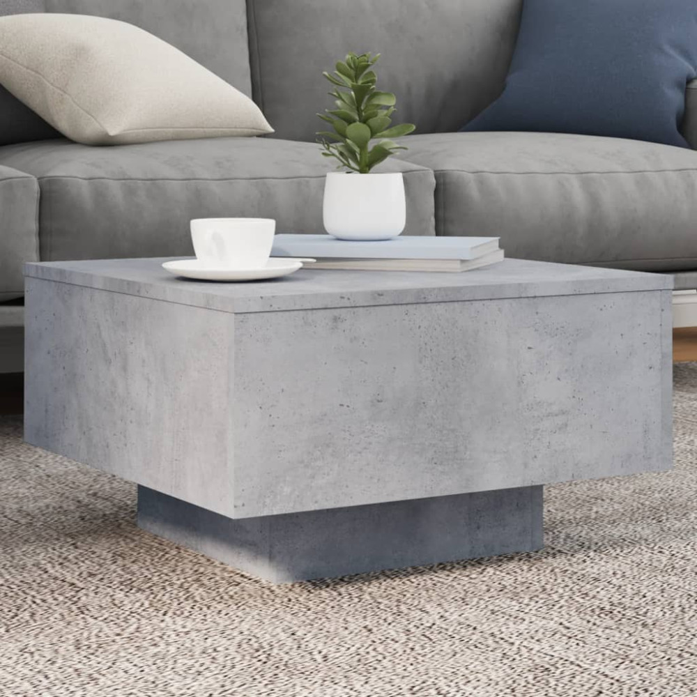 Produktbild för Soffbord betonggrå 55x55x31 cm konstruerat trä