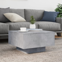 Produktbild för Soffbord betonggrå 55x55x31 cm konstruerat trä