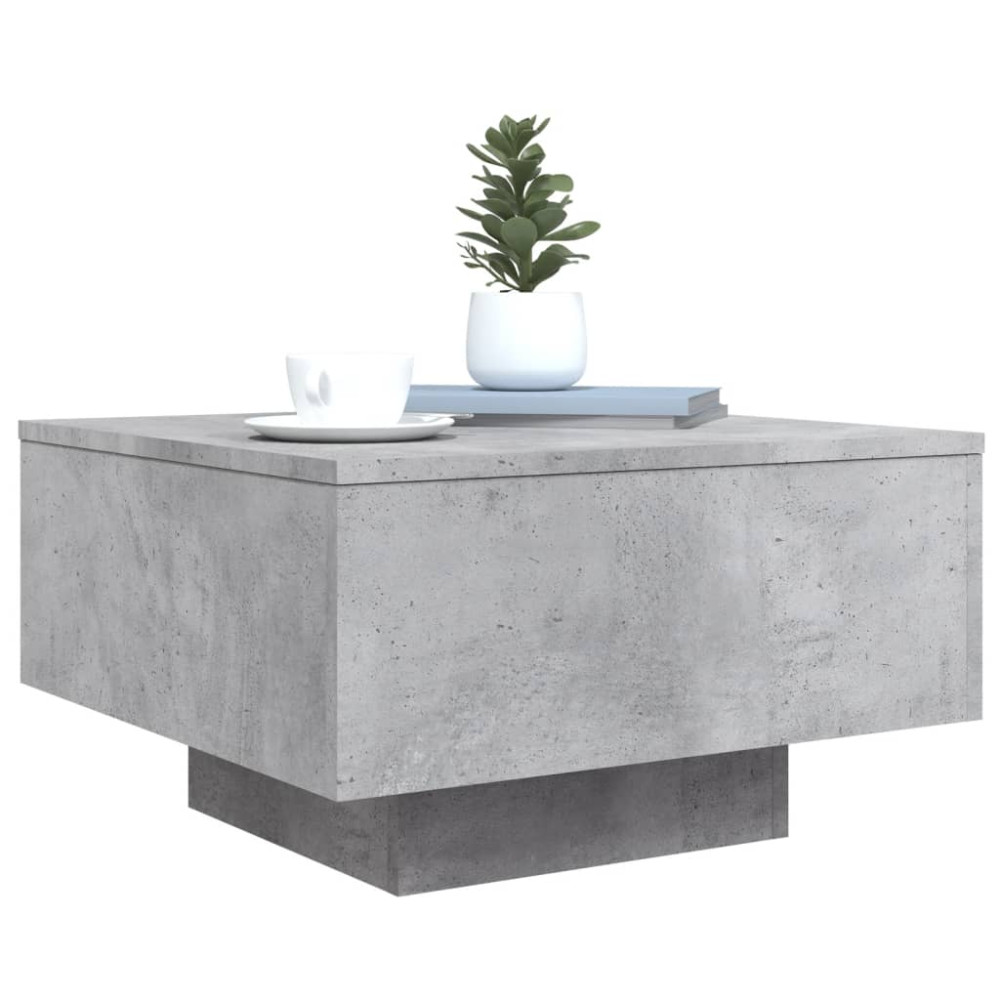 Produktbild för Soffbord betonggrå 55x55x31 cm konstruerat trä