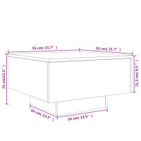 Produktbild för Soffbord betonggrå 55x55x31 cm konstruerat trä