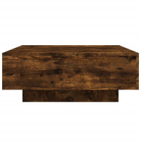 Produktbild för Soffbord rökfärgad ek 80x80x31 cm konstruerat trä