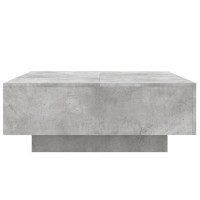 Produktbild för Soffbord med LED betonggrå 80x80x31 cm