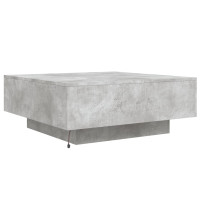 Produktbild för Soffbord med LED betonggrå 80x80x31 cm