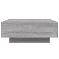 Produktbild för Soffbord med LED grå sonoma 80x80x31 cm
