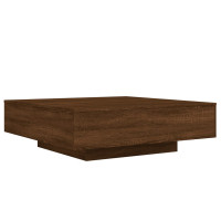 Produktbild för Soffbord brun ek 100x100x31 cm konstruerat trä