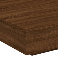 Produktbild för Soffbord brun ek 100x100x31 cm konstruerat trä