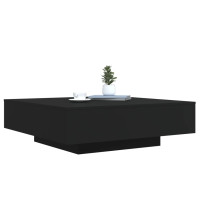 Produktbild för Soffbord med LED svart 100x100x31 cm