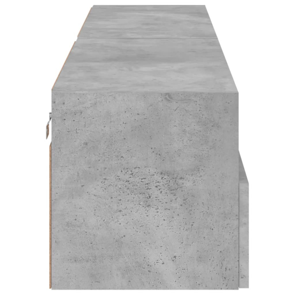 Produktbild för Väggmonterad tv-bänk 2 st betonggrå 80x30x30 cm konstruerat trä