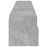 Produktbild för Väggmonterad tv-bänk 2 st betonggrå 100x30x30cm konstruerat trä