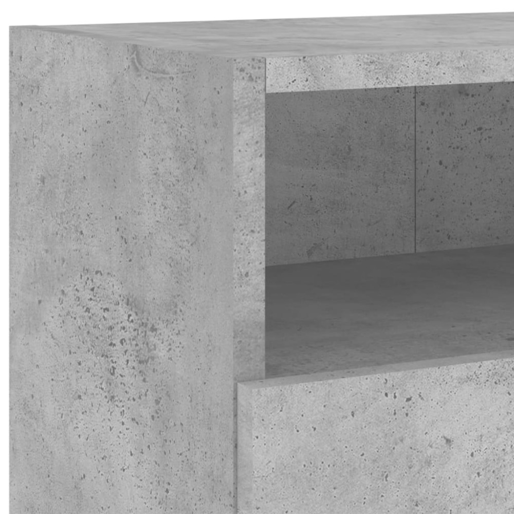 Produktbild för Väggmonterad tv-bänk 2 st betonggrå 100x30x30cm konstruerat trä