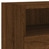 Produktbild för Väggmonterad tv-bänk brun ek 80x30x30 cm konstruerat trä