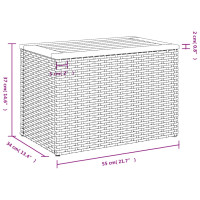 Produktbild för Trädgårdsbord 2 st svart 55x34x37cm konstrotting massivt trä