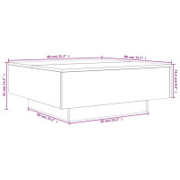 Produktbild för Soffbord betonggrå 80x80x31 cm konstruerat trä