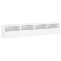 Produktbild för Väggmonterad tv-bänk 2 st vit 80x30x30 cm konstruerat trä