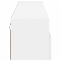 Produktbild för Väggmonterad tv-bänk 2 st vit 80x30x30 cm konstruerat trä