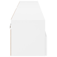 Produktbild för Väggmonterad tv-bänk 2 st vit 100x30x30 cm konstruerat trä