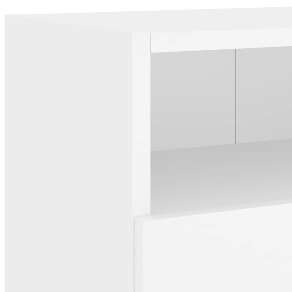 Produktbild för Väggmonterad tv-bänk 2 st vit 100x30x30 cm konstruerat trä