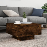 Produktbild för Soffbord rökfärgad ek 55x55x31 cm konstruerat trä