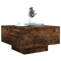 Produktbild för Soffbord rökfärgad ek 55x55x31 cm konstruerat trä