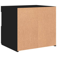Produktbild för Sängbord med LED-lampor 2 st svart 50x40x45 cm