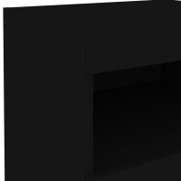 Produktbild för Sängbord med LED-lampor 2 st svart 50x40x45 cm