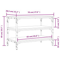 Produktbild för Skobänk brun ek 70x38,5x49 cm konstruerat trä