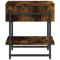 Produktbild för Soffbord rökfärgad ek 40x40x45 cm konstruerat trä