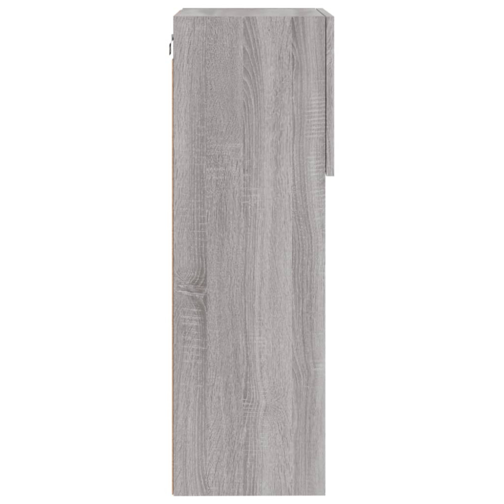 Produktbild för TV-bänk med LED-belysning 2 st grå sonoma 40,5x30x90 cm