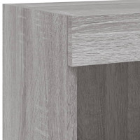 Produktbild för TV-bänk med LED-belysning 2 st grå sonoma 100x30x30 cm