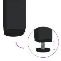 Produktbild för Tvättmaskinsskåp svart 68x48,5x194 cm