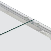 Produktbild för Soffbord silver rostfritt stål och härdat glas