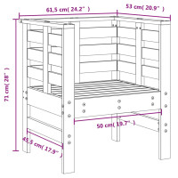 Produktbild för Trädgårdsstolar 2 st 61,5x53x71 cm massiv furu