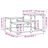 Produktbild för Soffbord grå sonoma 68x68x40 cm konstruerat trä
