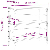 Produktbild för Avlastningsbord sonoma-ek 75x32x75 cm konstruerat trä