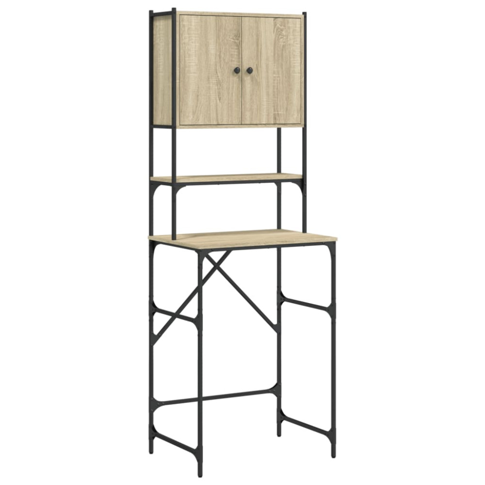 Produktbild för Tvättmaskinsskåp sonoma-ek 68x48,5x194 cm