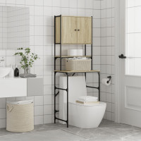 Produktbild för Tvättmaskinsskåp sonoma-ek 68x48,5x194 cm