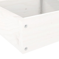 Produktbild för Odlingslåda 4 nivåer 106x104,5x36 cm vit massiv furu