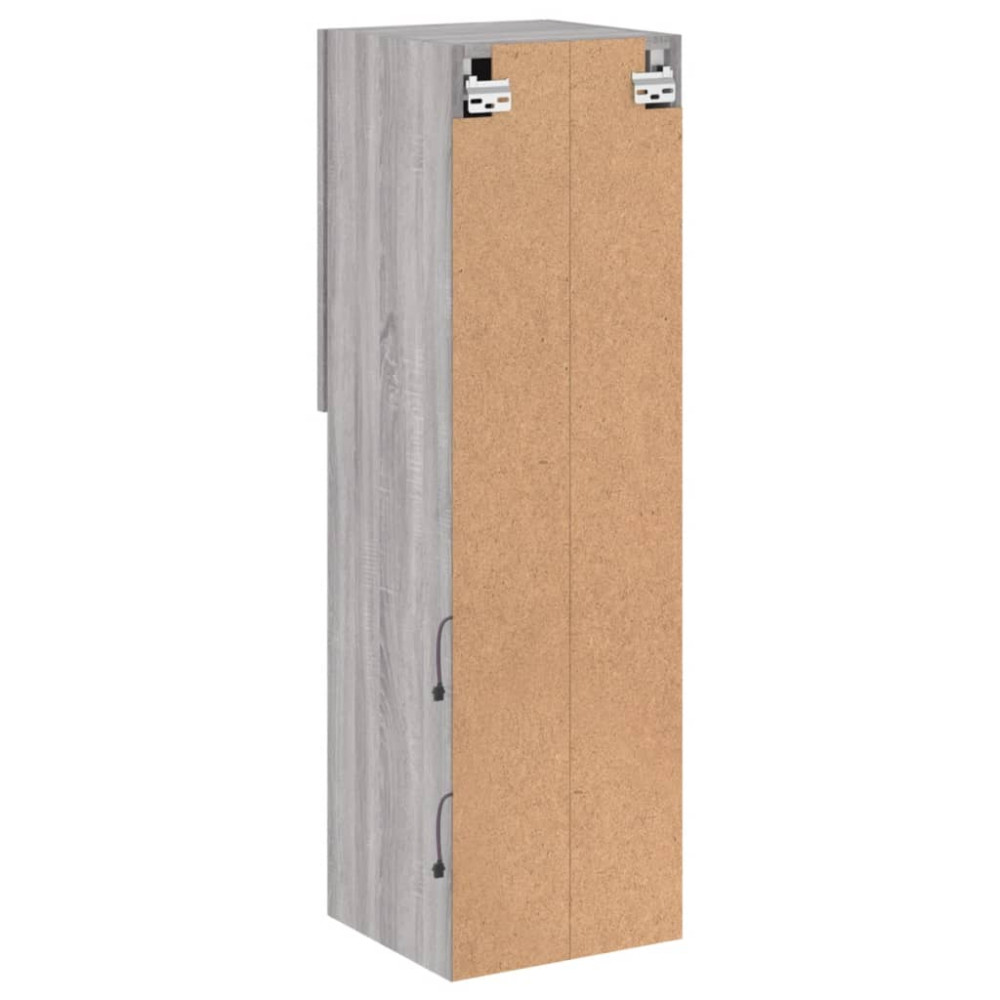 Produktbild för TV-bänk med LED-belysning 2 st grå sonoma 30,5x30x102 cm