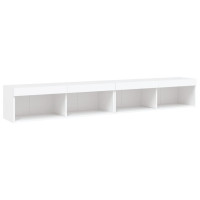 Produktbild för TV-bänk med LED-belysning 2 st vit 100x30x30 cm
