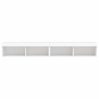 Produktbild för TV-bänk med LED-belysning 2 st vit 100x30x30 cm