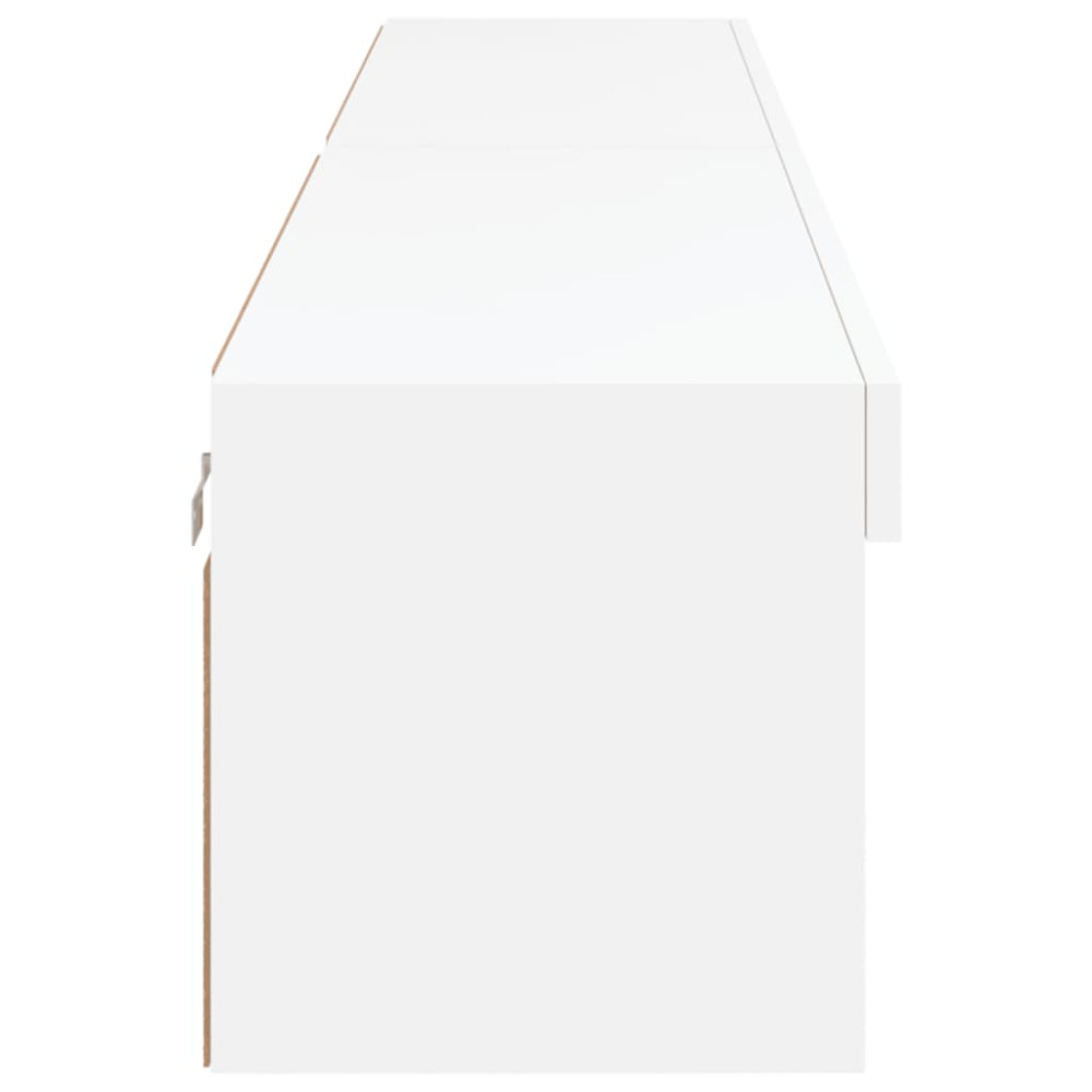 Produktbild för TV-bänk med LED-belysning 2 st vit 100x30x30 cm